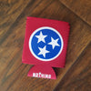 Red Tri-Star Drink Holder  Collapsible Koozie - Nothing Too Fancy