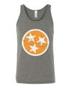 Tri-Star Tank - Gray/Orange  Tank Top - Nothing Too Fancy