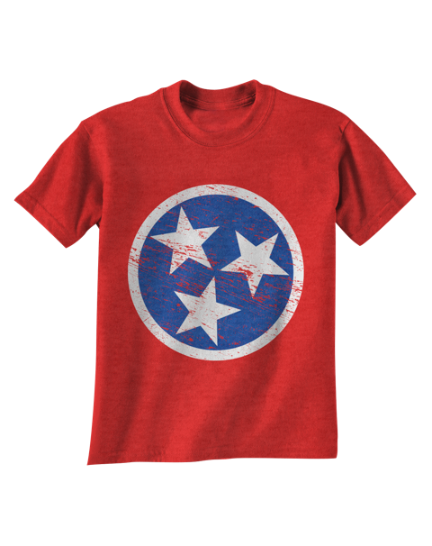 Youth TN Flag - Red  T-Shirt - Nothing Too Fancy