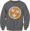Gray TN Flag Crew Neck Sweatshirt  Crew Neck Sweatshirt - Nothing Too Fancy