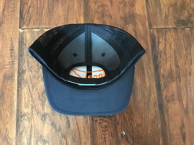 Local Trucker Hat - Black with Orange Stitching