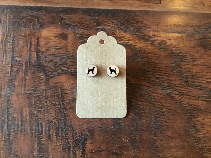 Wooden Smokey Earring - Studs