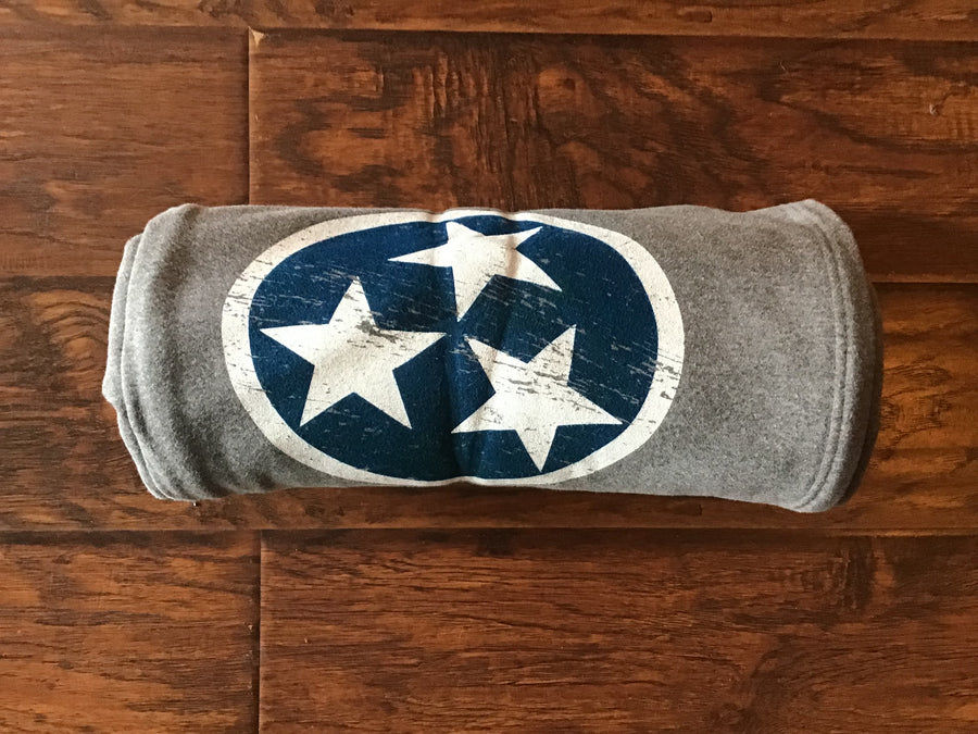 Tri-Star Blanket - Nickel/Blue