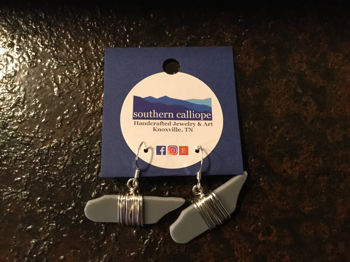 Gray Glass TN Earrings
