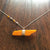 Orange Glass TN Necklace - 28"
