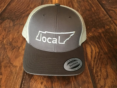 Local Trucker Hat - Brown/Khaki with Khaki Stitching