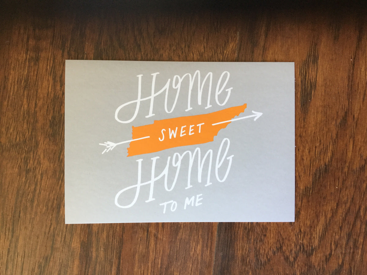 Home Sweet Home Postcard - Grey