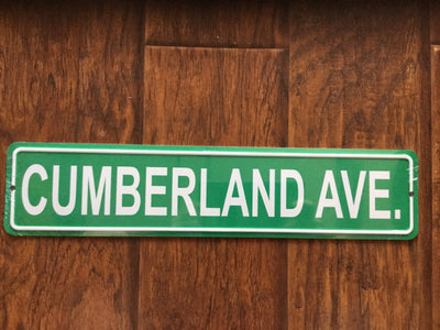 Cumberland Avenue Street Sign  Accessories - Nothing Too Fancy