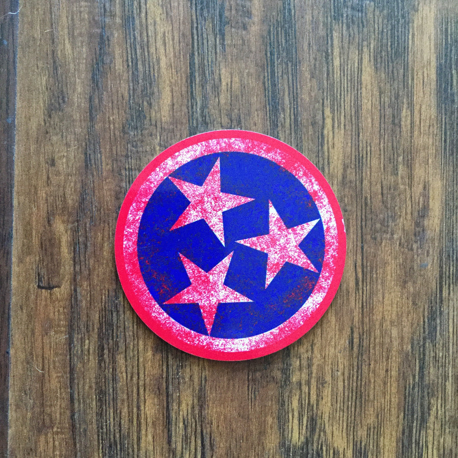 Aluminum Tri-Star Magnet - Red  Magnet - Nothing Too Fancy