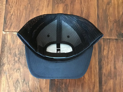 Local Trucker Hat - Black with White Stitching