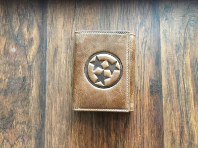 Tri-Star Leather Trifold Wallet  wallet - Nothing Too Fancy