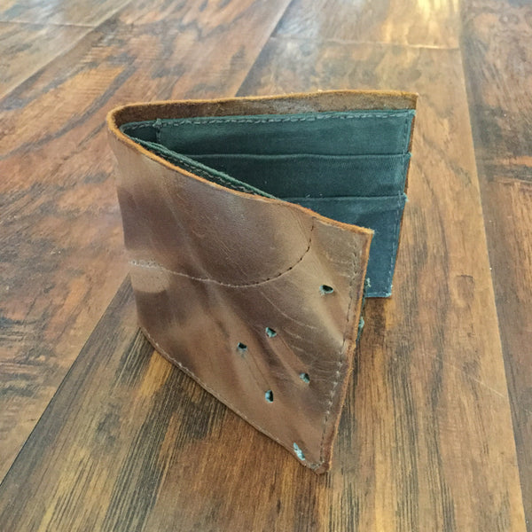 Repurposed Baseball Glove Bifold Wallet With St Louis 