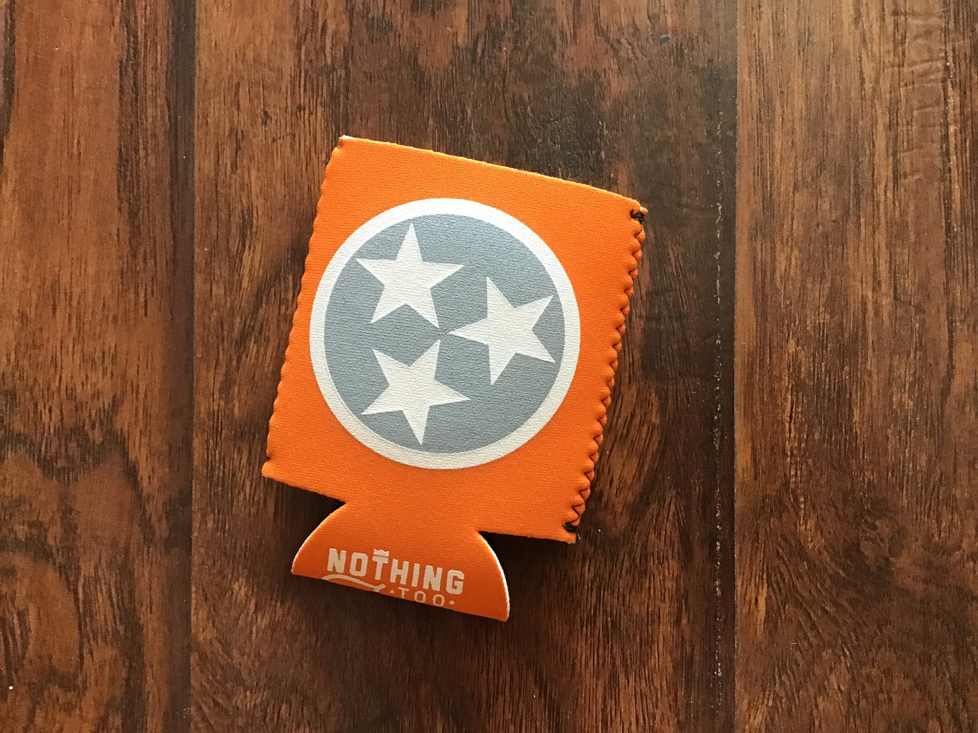 Grey & White Tri-Star on Orange Drink Holder
