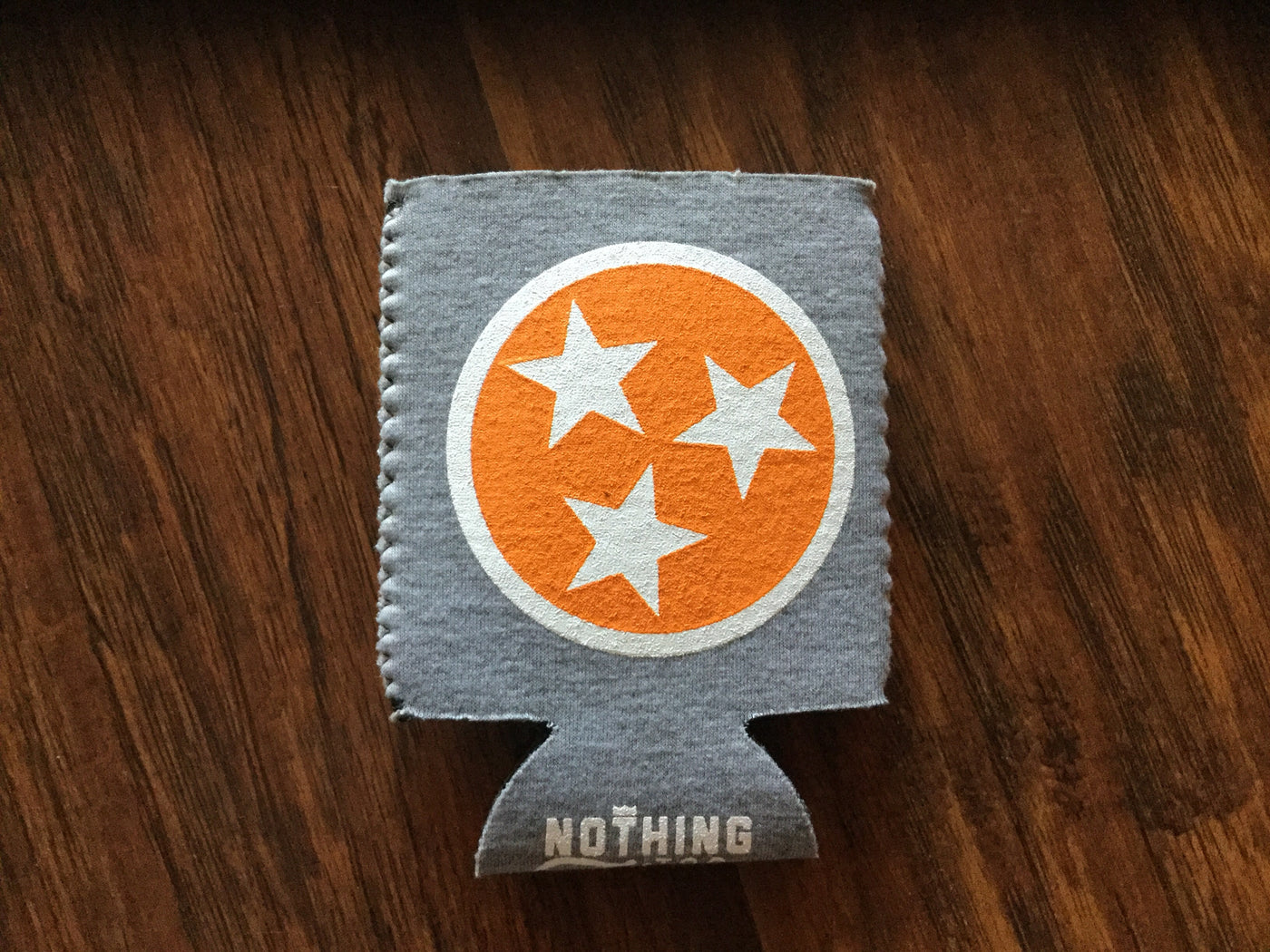Orange Tri-Star on Heather Gray Drink Holder