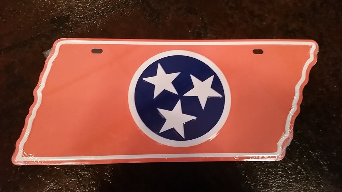 Orange TN Flag License Plate