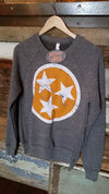 Gray TN Flag Crew Neck Sweatshirt  Crew Neck Sweatshirt - Nothing Too Fancy